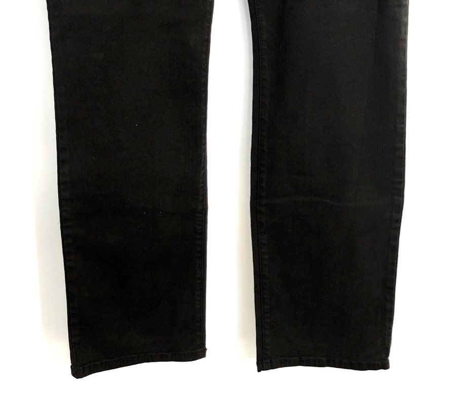 NYDJ Women's Black Straight Jeans Embroidered Back Pockets Made in USA NWT 12P
