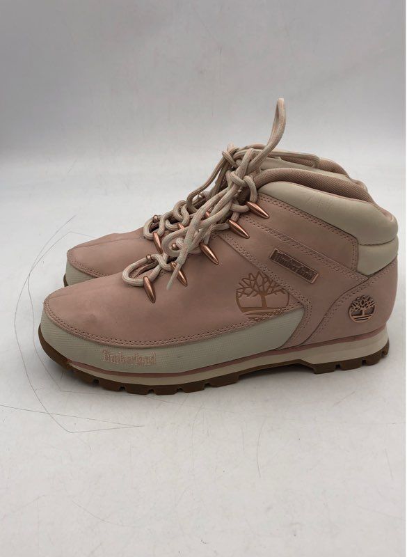 Timberland Women&#39;s Euro Sprint Hiker A2397 Pink Lace-Up Hiking Boots - Size 10