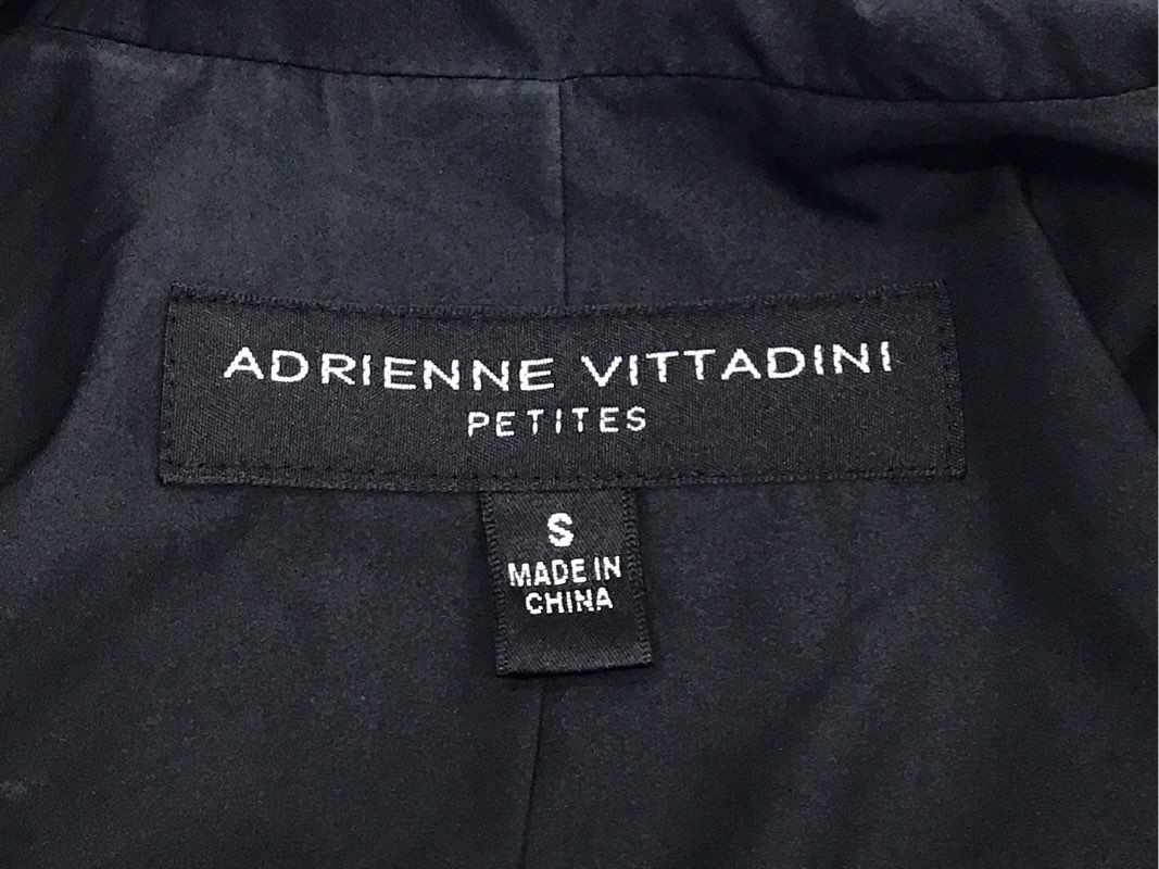 Adrienne Vittadini Women's Petites Black Full Zip Lightweight Jacket Parka Sz S