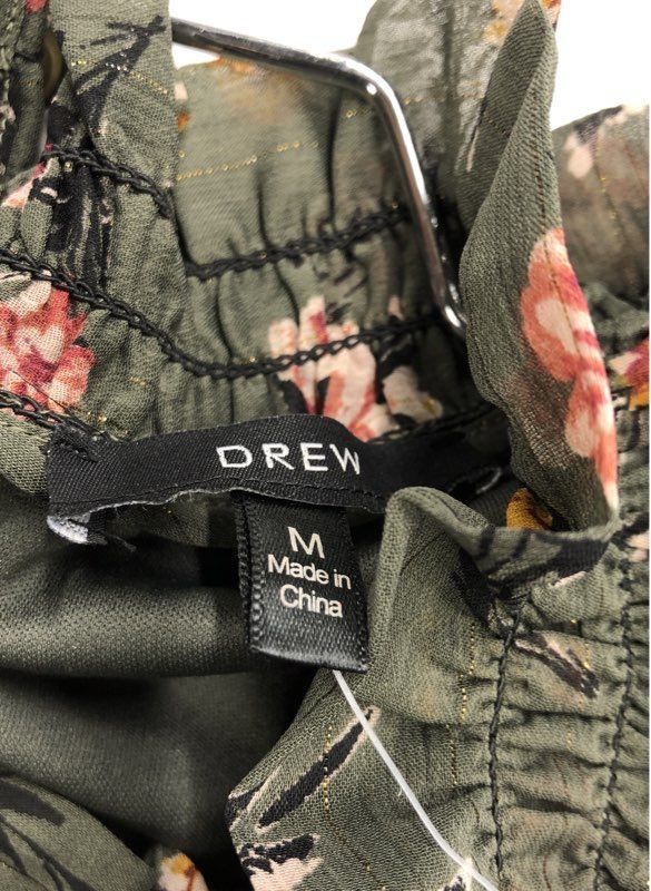 NWT Drew Women's Green Floral Mini Dress - Size M