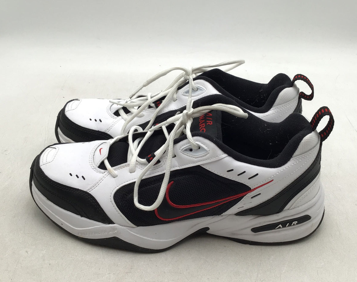 Nike Men&#39;s Air Monarch 4 White Black Athletic Shoes - Size 12