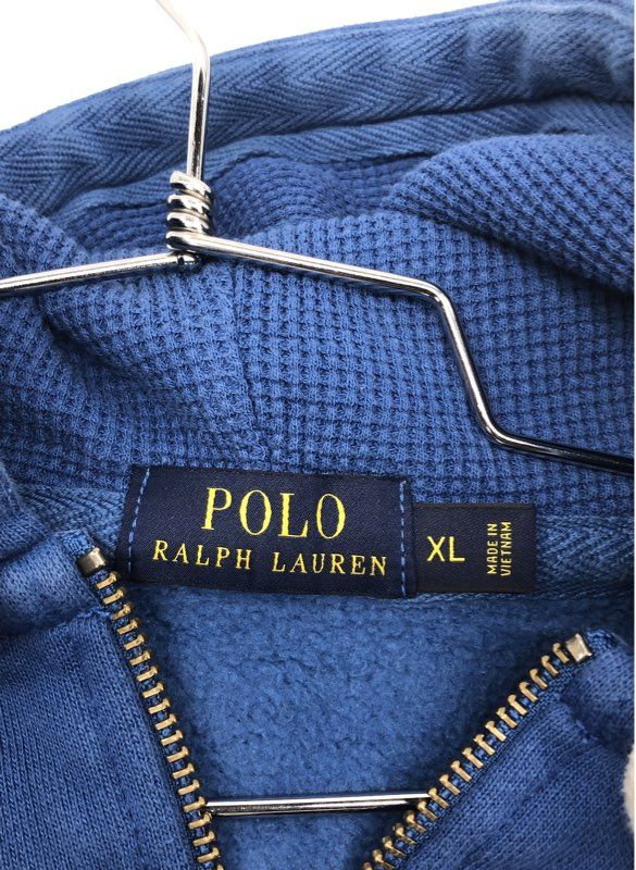 Polo Ralph Lauren Men's Royal Blue Full Zip Hoodie Red Pony Logo Sz XXL