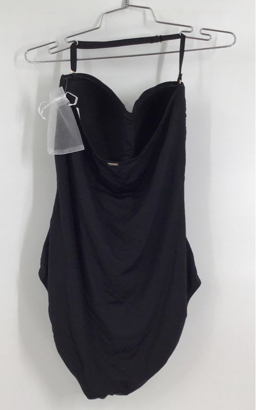 NWT Anne Cole Women&#39;s Black Sleeveless One-Piece Swimsuit - Size 12