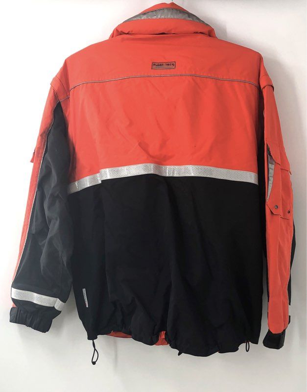 Float-Tech Men's Orange Black High Vis Sailing Jacket Shell FT302-UCK-R5 Sz XL