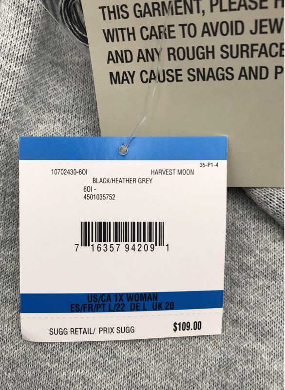 NWT Kasper Women's Black Gray Heather Cardigan Sweater - Size 1X