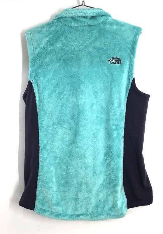 The North Face Women's Teal Osito High Pile Fuzzy Fleece Vest Sz L