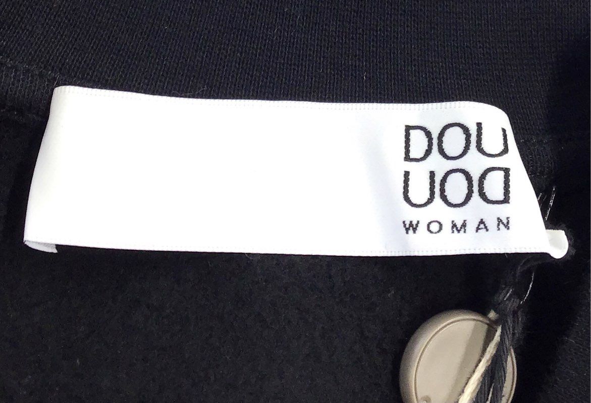 NWT Douuod Women's Black Cotton Tunic Top - Size L