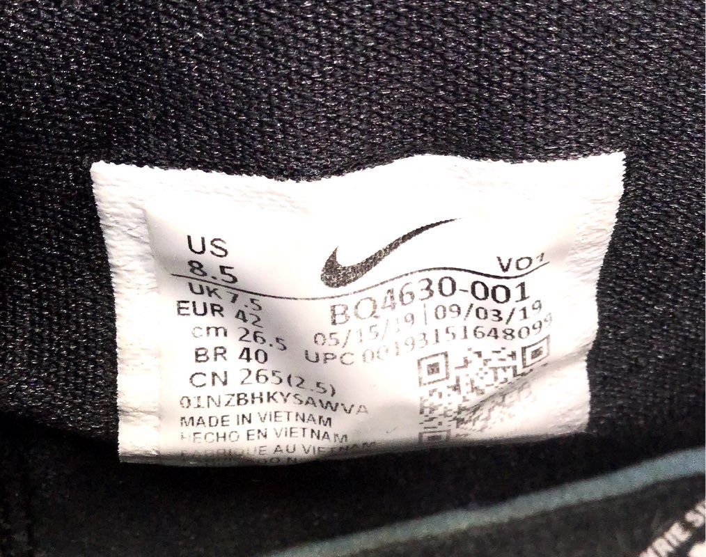 Nike Men's Kyrie 6 Black Athletic Shoes - Size 8.5