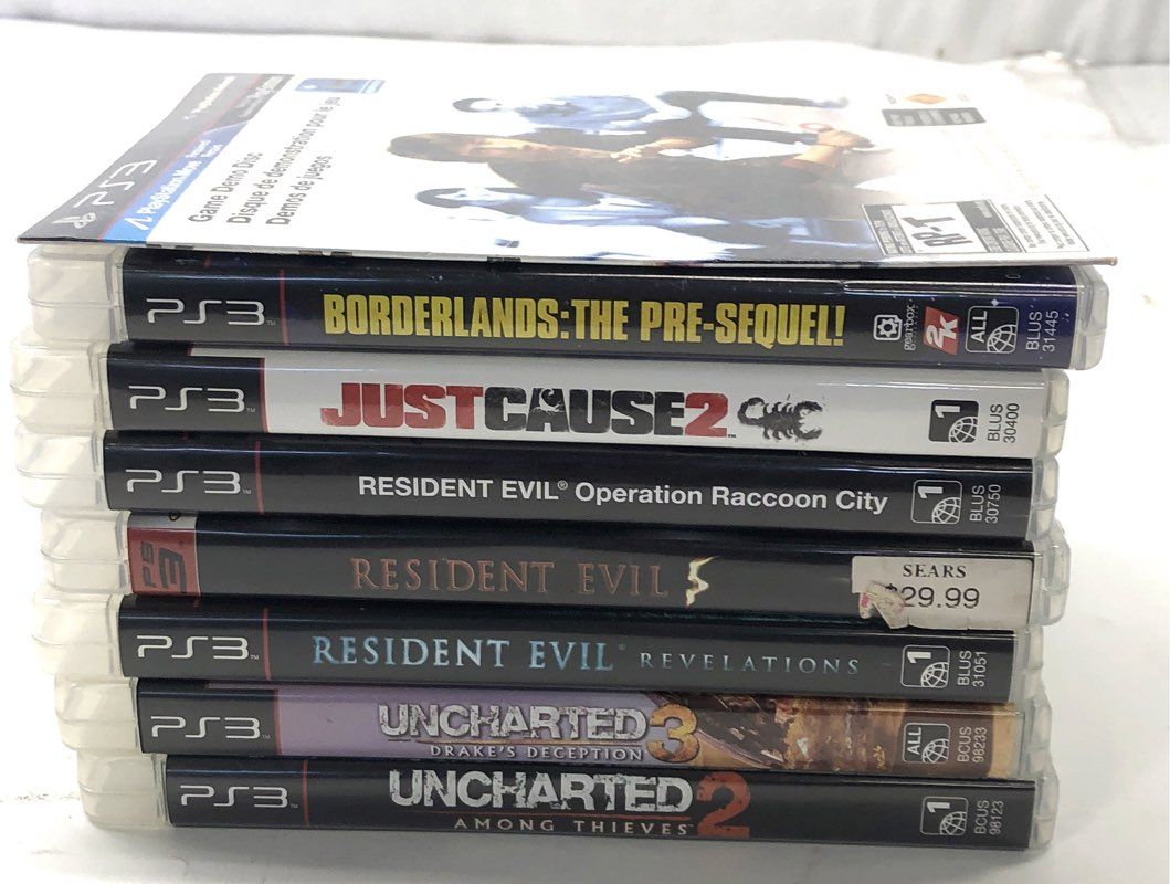 Uncharted Resident Evil Borderlands 8 PS3 Game Lot Sony PlayStation 3