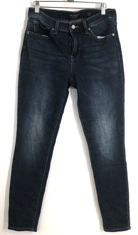 Lucky Brand Women's Ava Mid Rise Skinny Jeans Dark Wash Blue Sz 8/29
