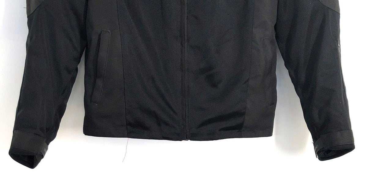 Sedici Men's Mesh Motorcycle Riding Jacket Black Removable Liner Size L