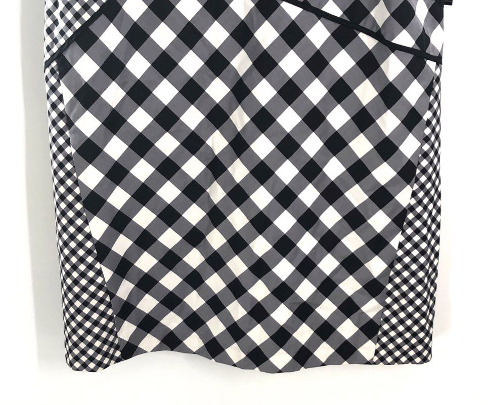 New York & Company Women's Black White Gingham Sleeveless V-Neck Dress NWT Sz 16