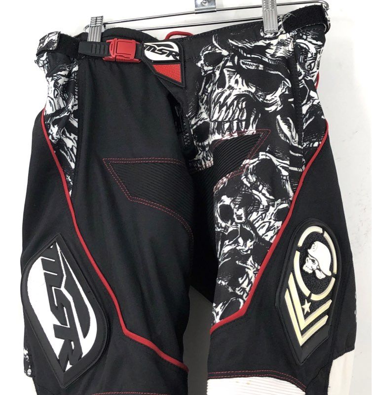 Metal Mulisha Men's Black Skull Print Polyester Blend Riding Pants - Size 30
