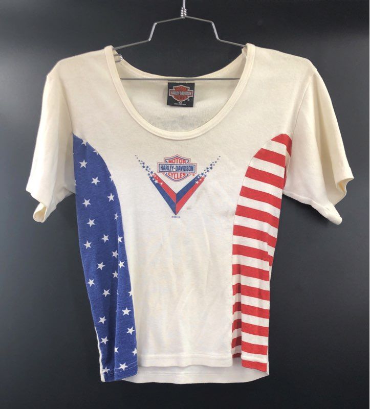 Vintage 1998 Harley-Davidson Stars Stripes Americana Greenville SC T-Shirt Sz M
