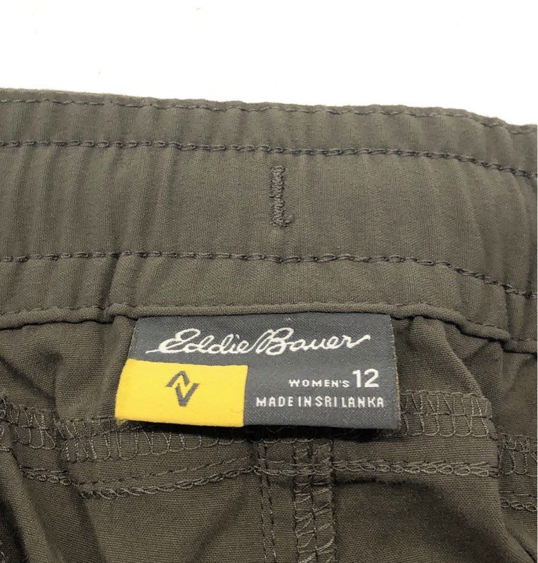 Eddie Bauer Women's Fossil Horizon Pull On Technical Hiking Pants NWT Sz 12