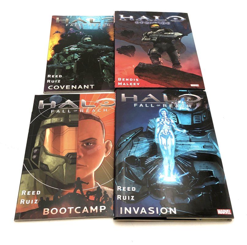 Halo Comic Lot Marvel Fall of Reach Uprising 4 Hardcover Softcover Books