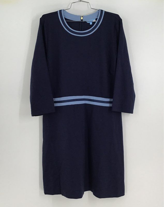 NWT Draper James Women&#39;s Nassau Navy Blue Persley Ponte A-Line Dress - Size XL