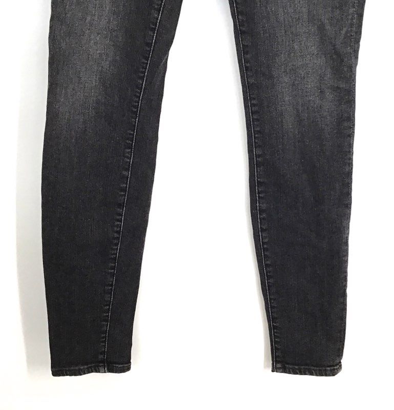 Frame Women's Le Skinny de Jeanne Faded Black Ankle Zip Jeans Sz 27