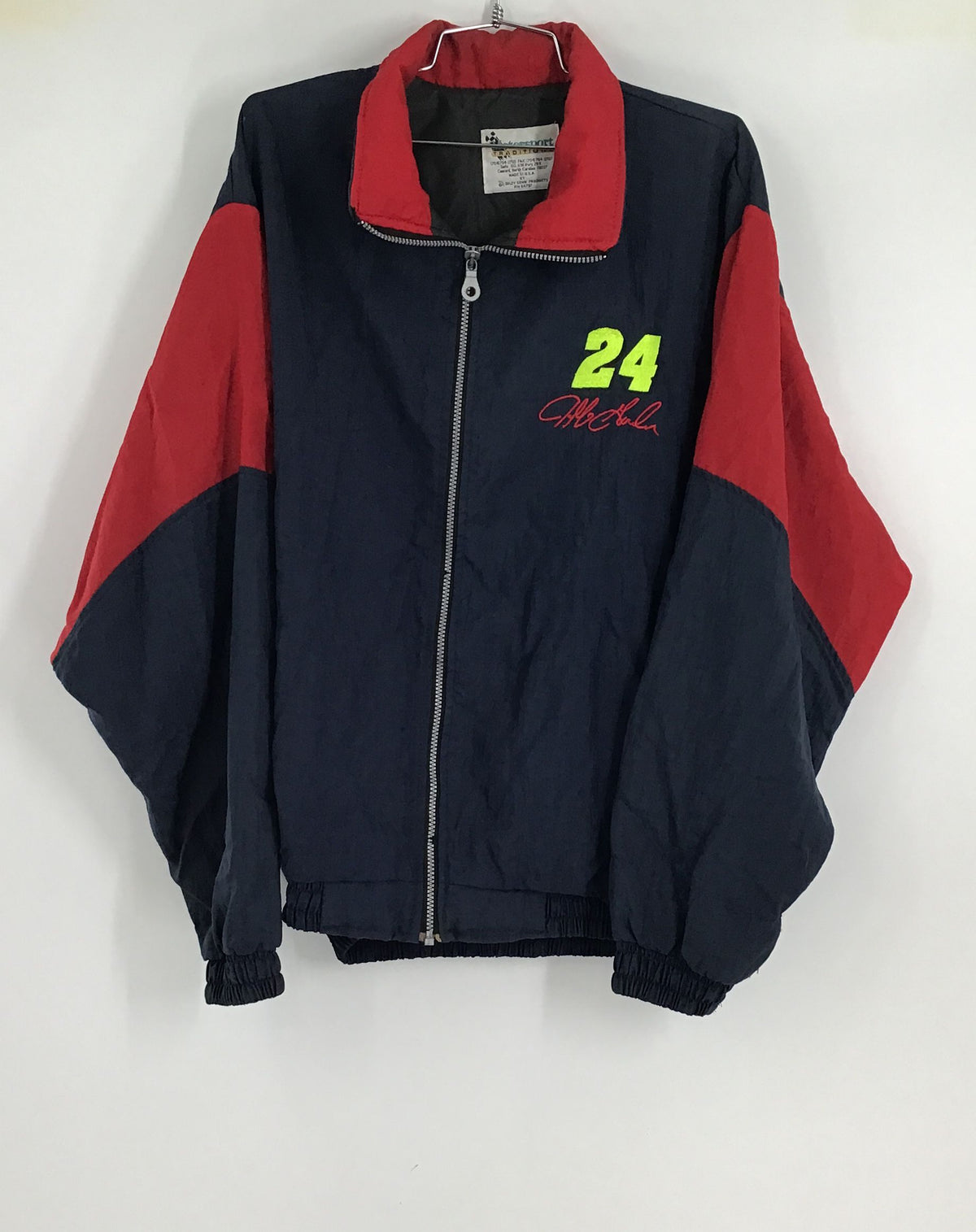 Motorsport Traditions Men&#39;s Blue Red Jeff Gordon #24 Windbreaker Jacket - Size L