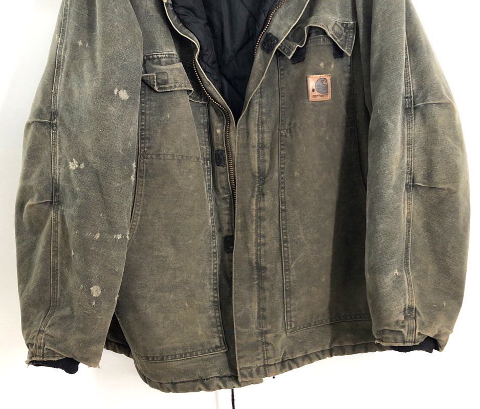 Vintage Carhartt Men's Moss Green Sandstone Arctic Coat C26MOS Made in USA XL