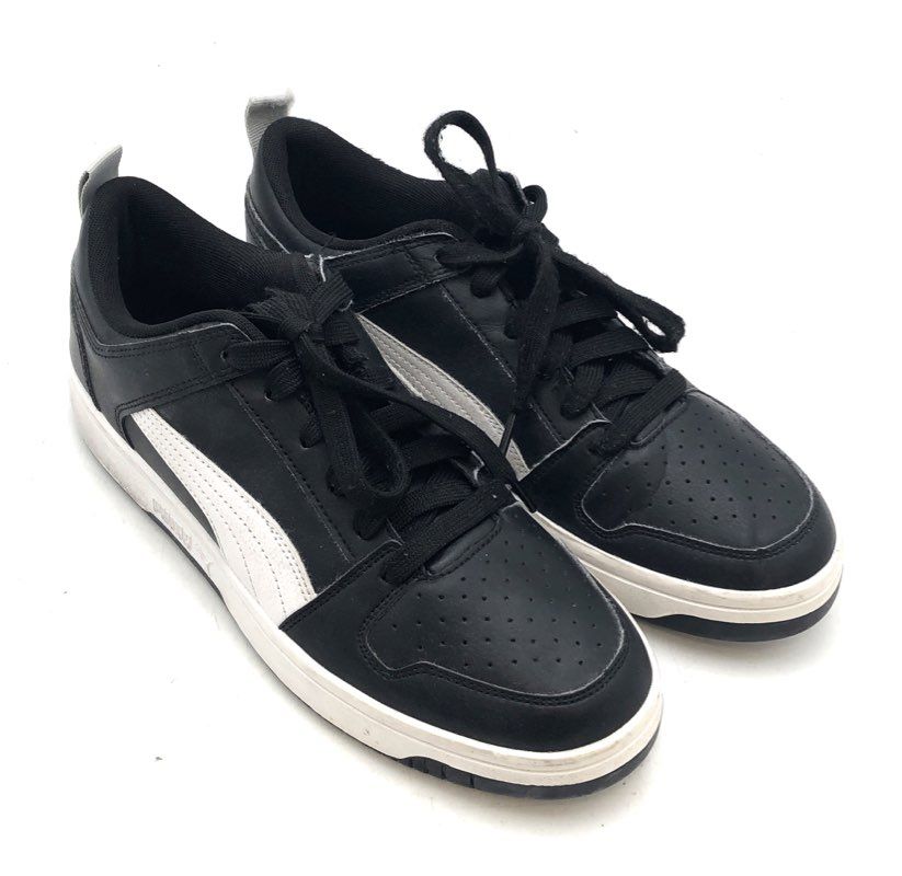 Puma Rebound LayUp Lo Black White Low Top Sneakers Men's Size 9