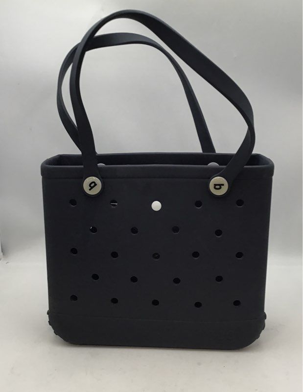Bogg Bag Navy Blue Rubber Waterproof Open Top Tote Bag Washable