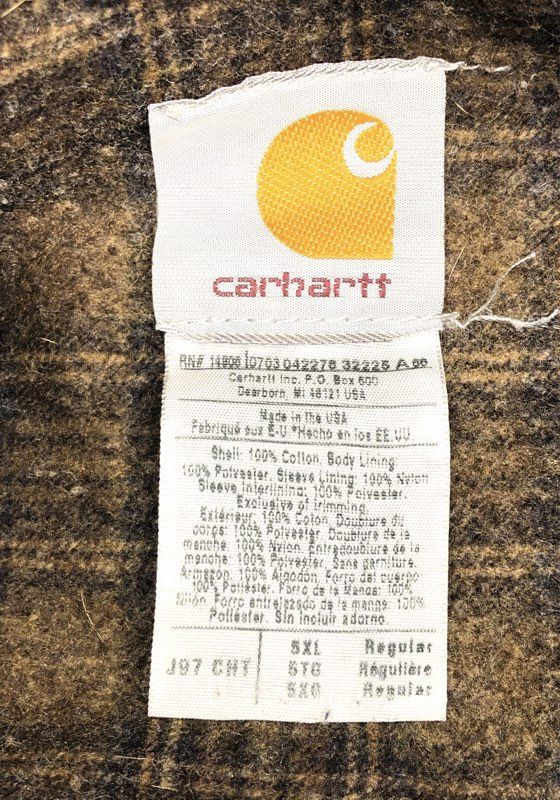 Vintage 2003 Carhartt J97 CHT Detroit Jacket Blanket Lined Made in USA Sz 5XL