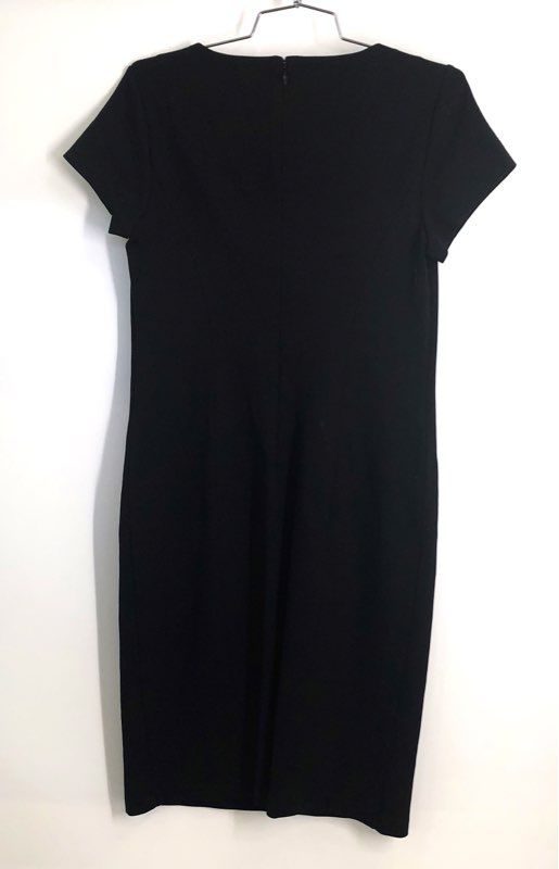 Talbots Women's Black Short Sleeve Sheath Dress Lace-Up Grommet Sz 2 NWT