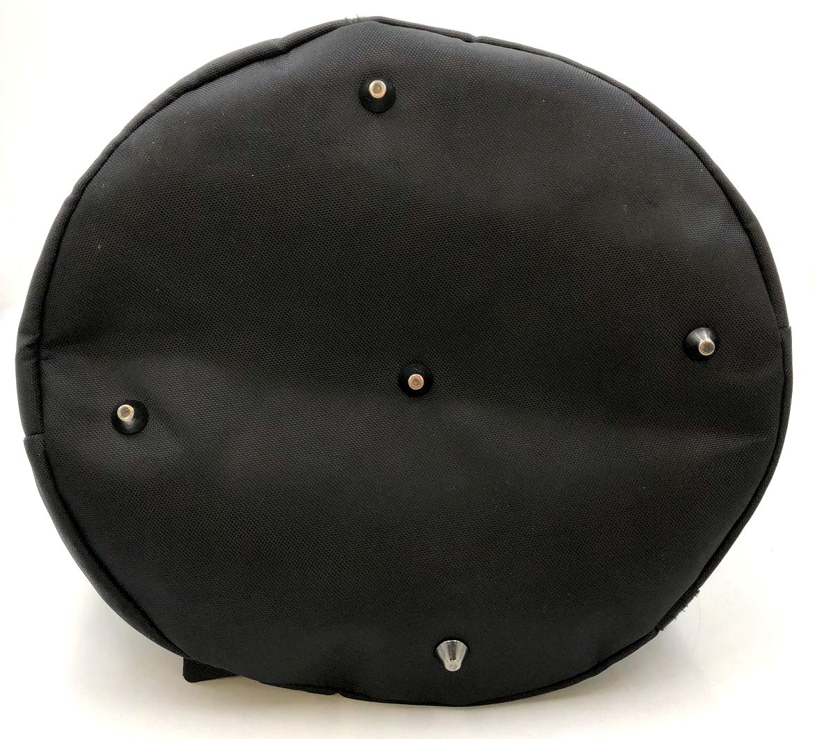 Versace Parfums Black Polyester Backpack with Metallic Gold Trim & Hardware