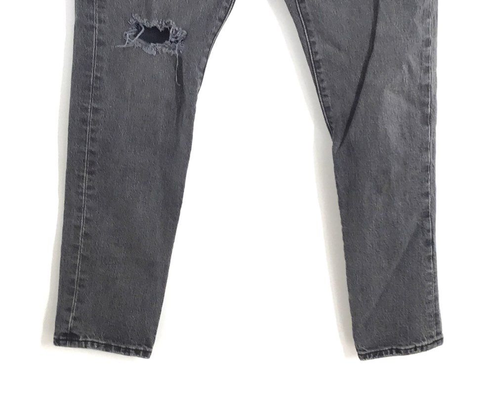 Levi's Women's 501 Original Gray High Rise Distressed Button Fly Jeans Sz 25x28