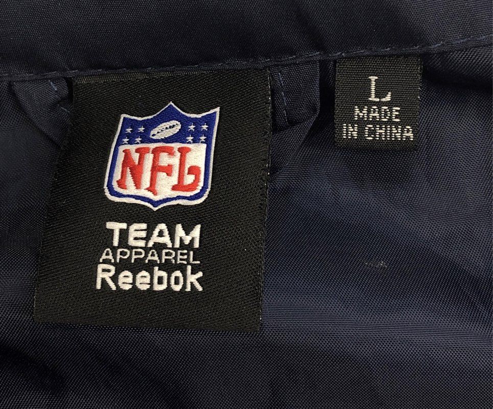 NFL Reebok Men's Dallas Cowboys Windbreaker Jacket Navy Colorblock Star Sz L