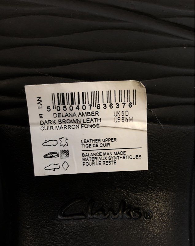 New Clarks Women's Delana Amber Dark Brown Mule Shoes - Size 8.5M