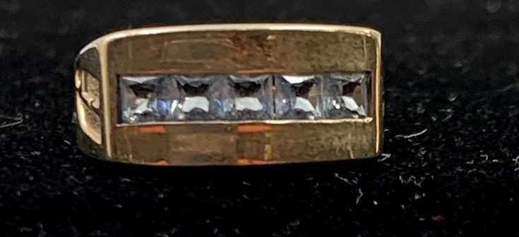 Amazing 10K Gold 1.0CTTW Quartz Size 5 Ring 5.9g