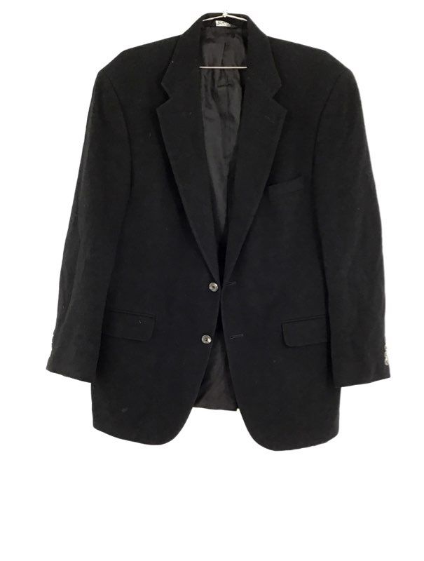 Bill Blass Men&#39;s Black Notch Lapel Single-Breasted Blazer - Size 40R