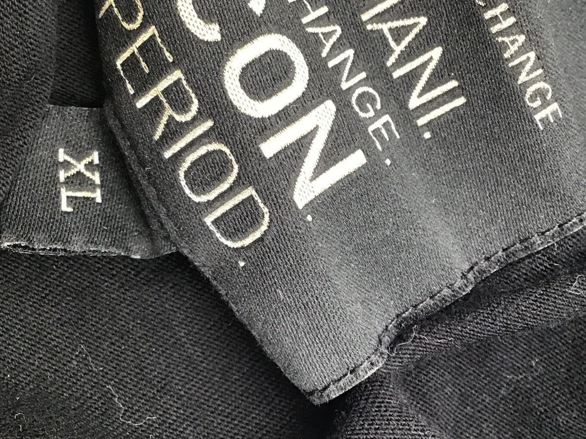 Armani Exchange Men's Black Gold Short Sleeve Logo T-Shirt - Size XL With COA
