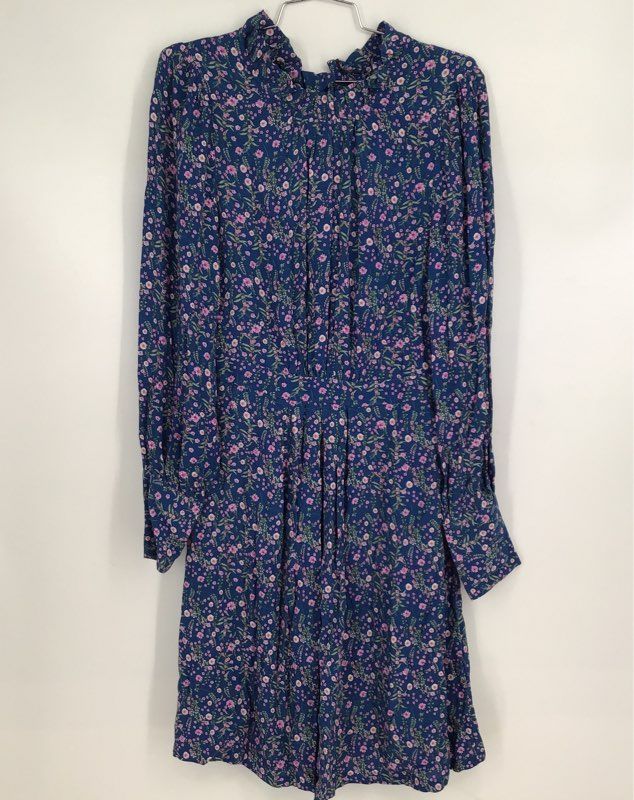 NWT A Loves A Women&#39;s Blue Floral Long Sleeve A-Line Dress - Size 10