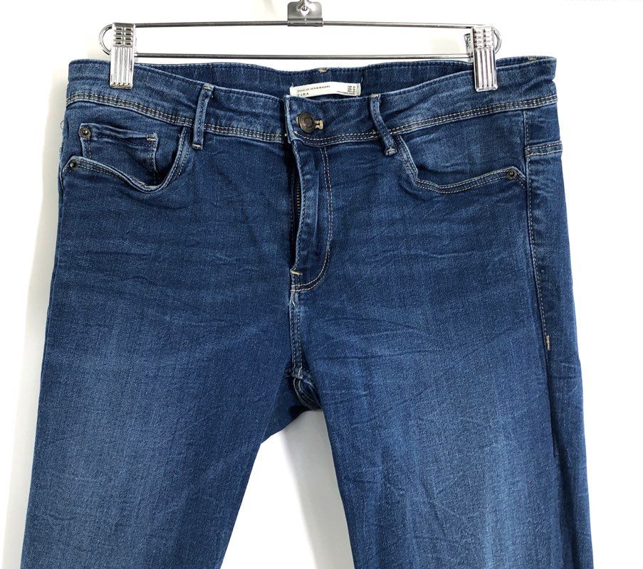 Zara Women's Trafaluc Denim Makers Skinny Blue Medium Wash Jeans Size 10