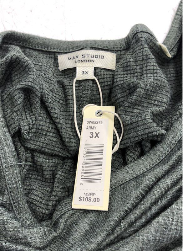 NWT Max Studio Women's Army Green Blouse - Size 3X