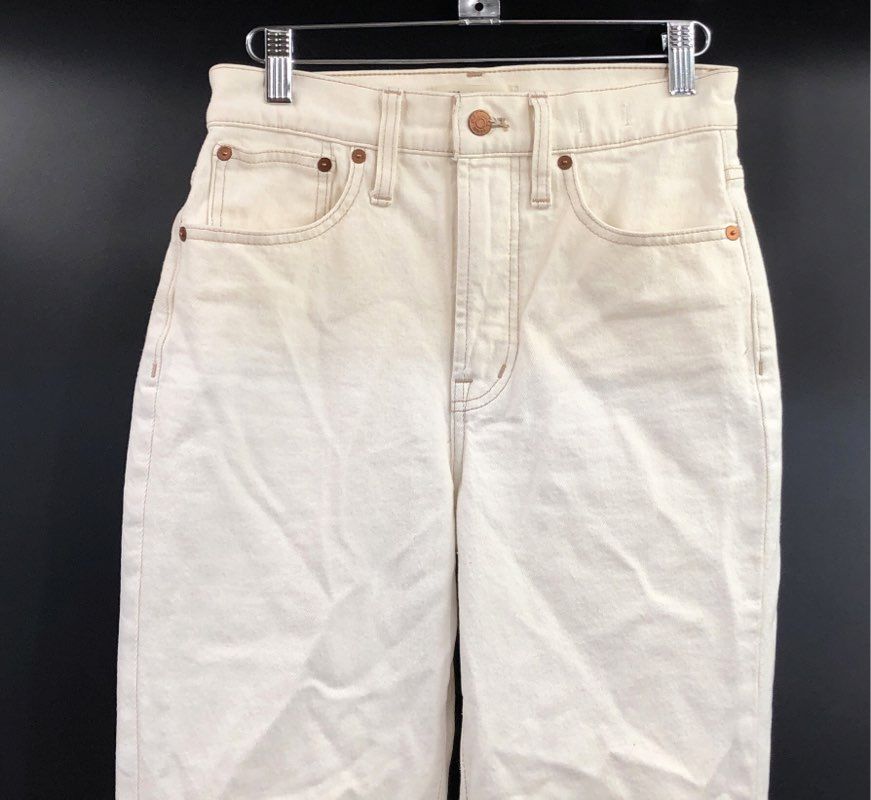 Madewell Women's The Perfect Vintage Crop Jean Ivory High Rise Sz 24