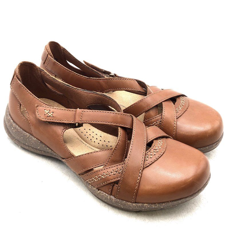 Clarks Women&#39;s Roseville Step 61416662 Brown Casual Mary Jane Shoes - Size 8M