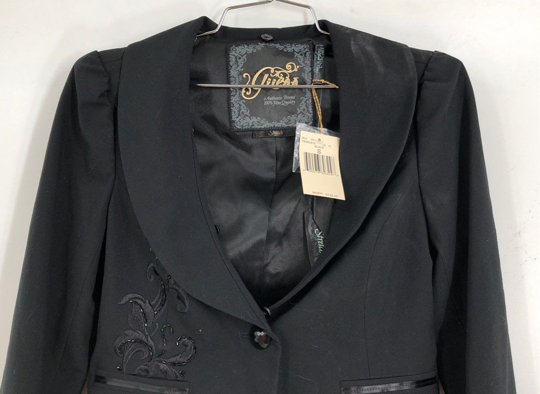 NWT Guess Women&#39;s Black Stretch Blazer - Size Small