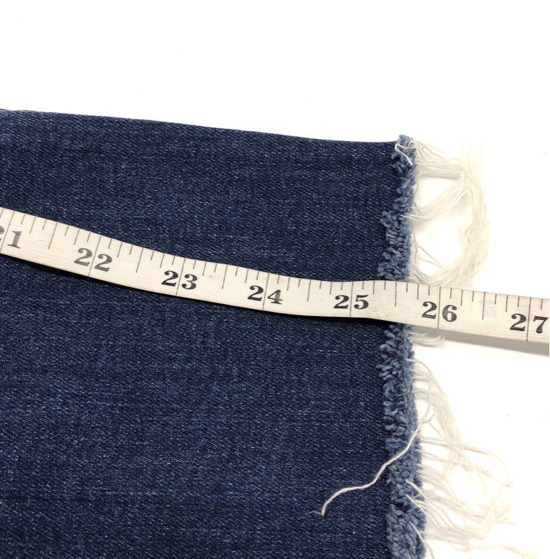GAP Women's Blue Vintage Slim High Rise Frayed Hem Raw Edge Jeans Sz 33 16R