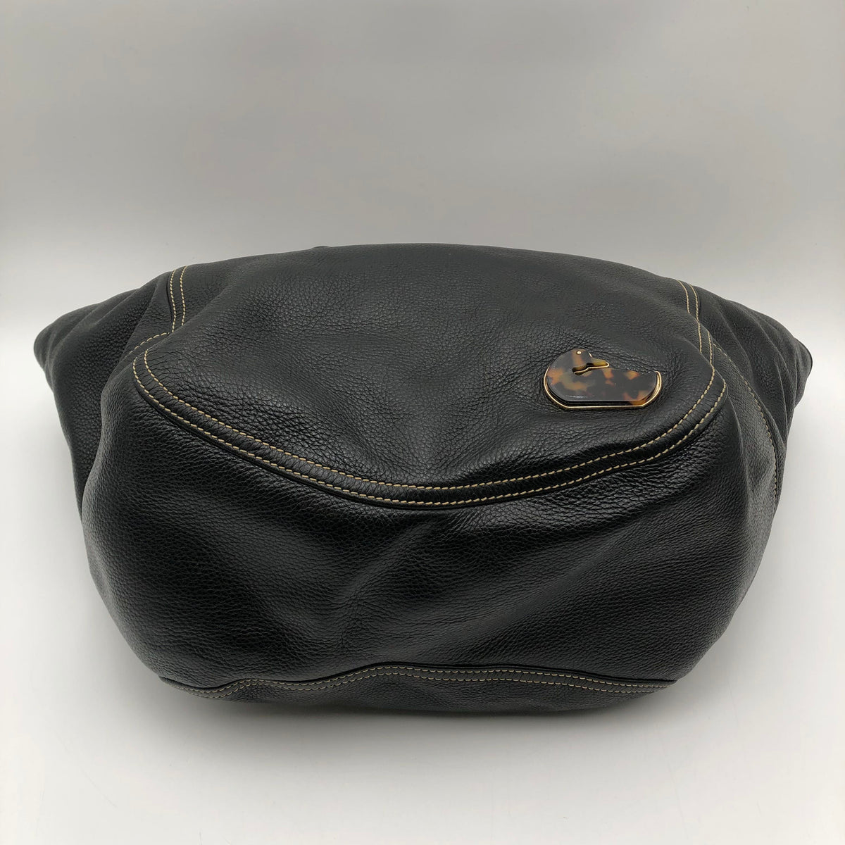 Dooney & Bourke Black Pebbled Leather Heritage Tote Bag Large Shoulder Bag COA