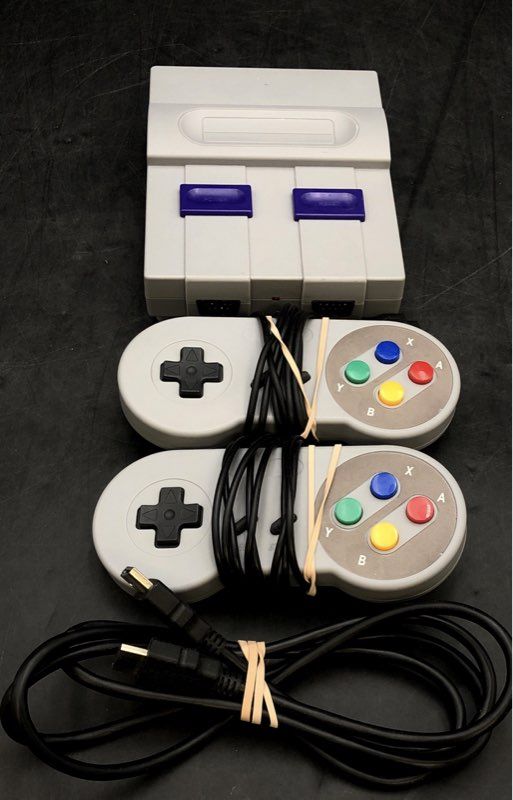 Retro SNES Style HD Game Console SN-X01 Lot with 2 Controllers HDMI Cable
