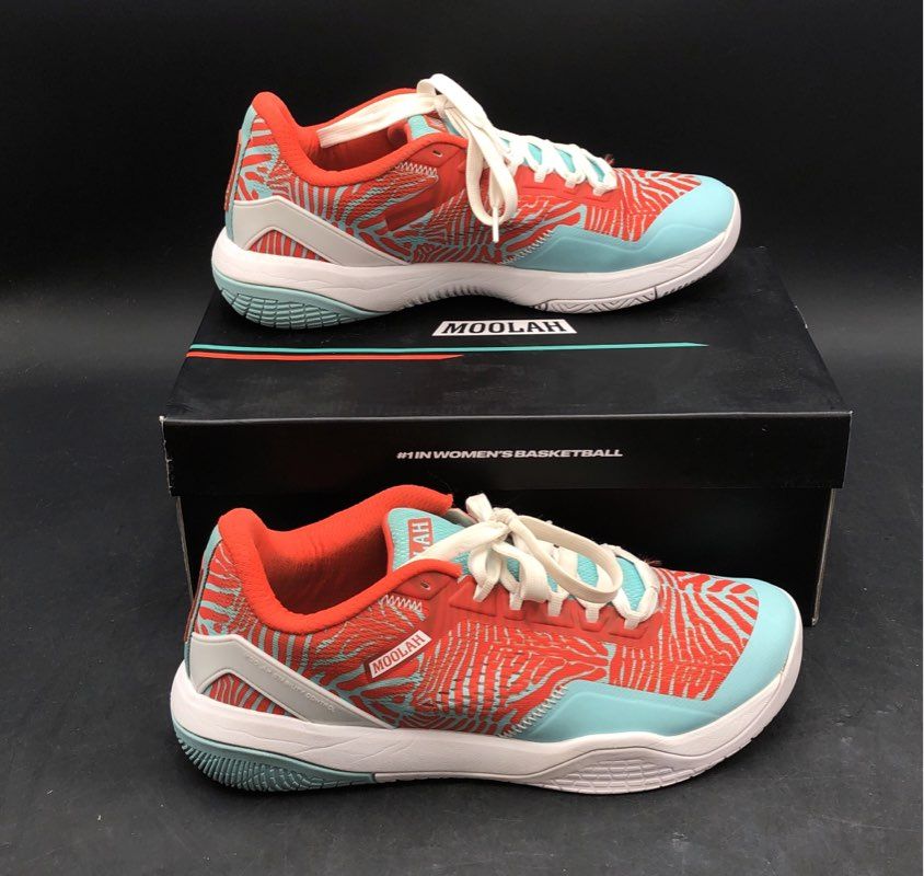 Moolah Kicks Neovolt Low MK1 Red Teal Women's Basketball Shoes Size 11
