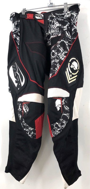 Metal Mulisha Men's Black Skull Print Polyester Blend Riding Pants - Size 30