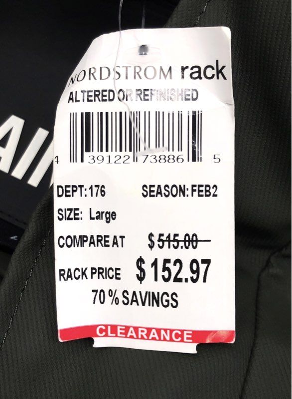 Rains Men's Olive Green Glacial Parka Waterproof Hooded Winter Jacket NWT Sz L