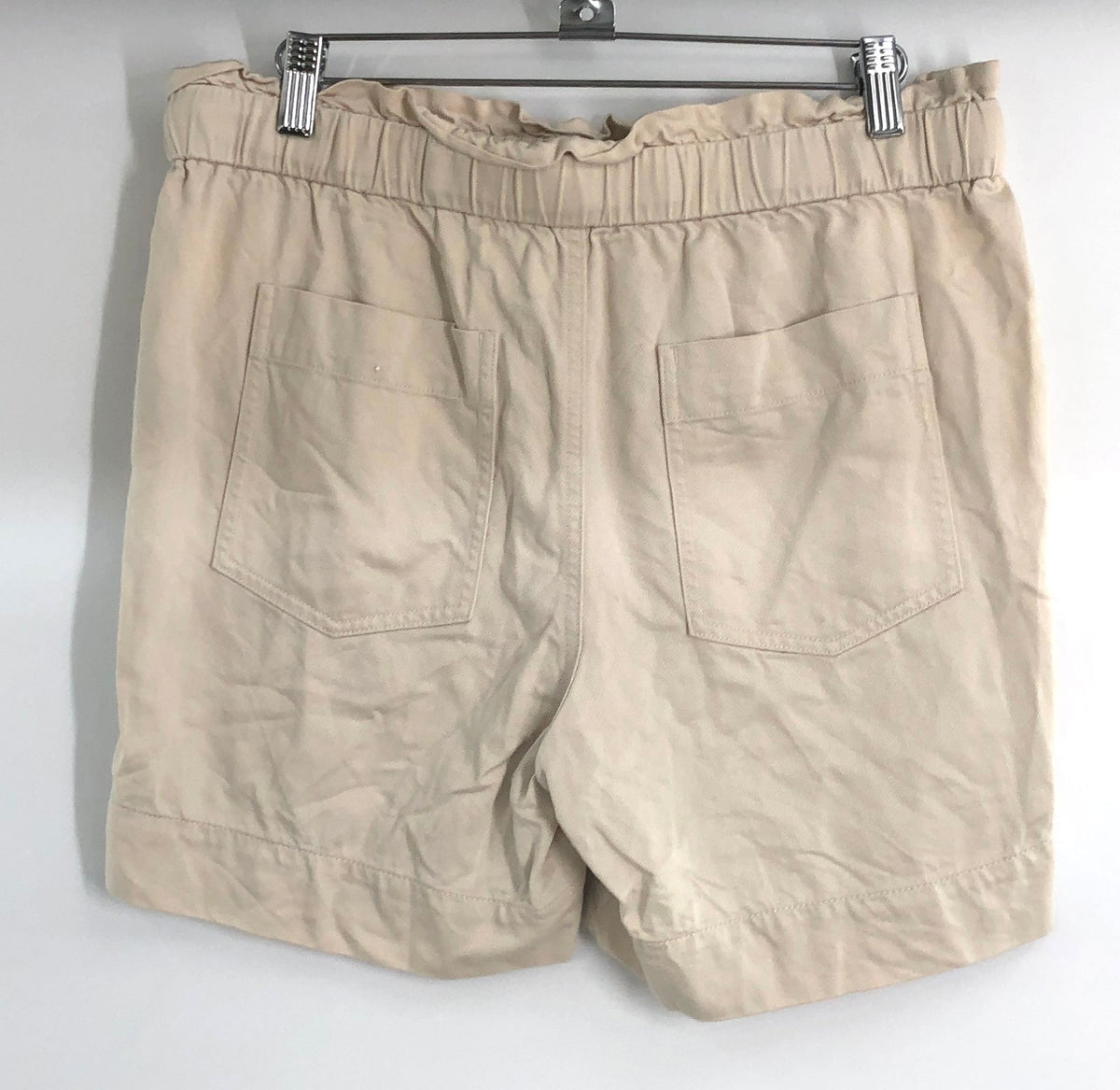 Frye x Anthropologie Women's Beige Cotton Rayon Paperbag Waist Shorts Sz 26