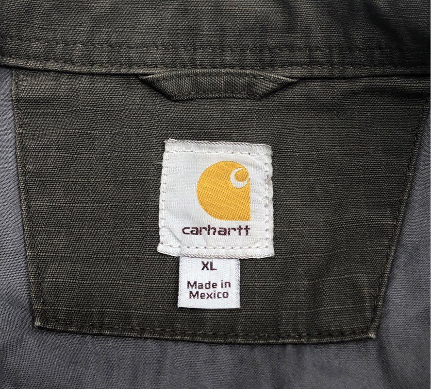 Carhartt Men's 100257 Dark Olive Cotton Ripstop Full Zip Work Jacket Sz XL