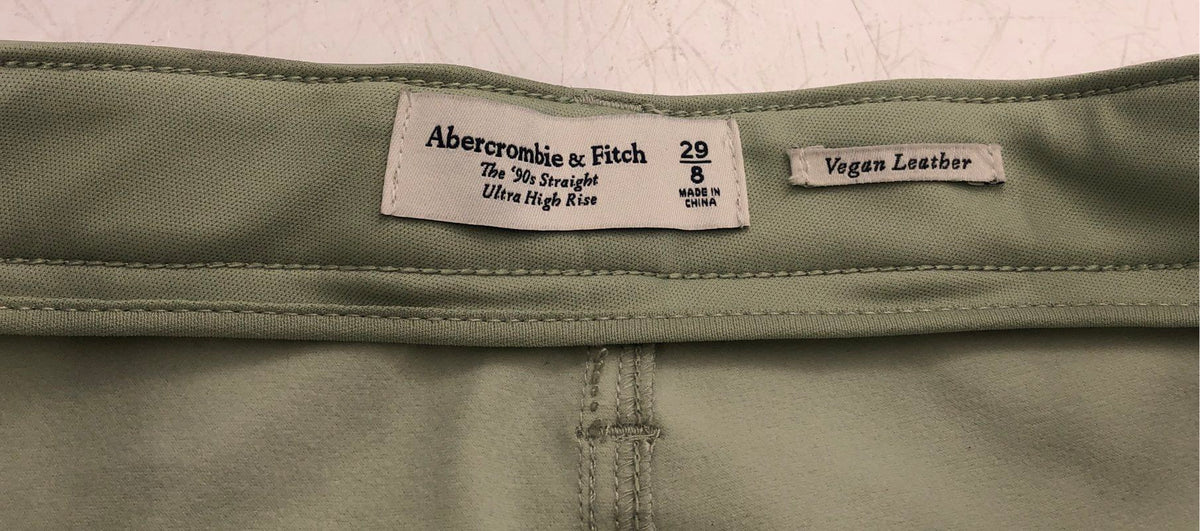 NWT Abercrombie & Fitch Women's Sage Green 90s Straight Ankle Pants - Size 29/8